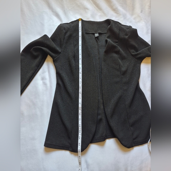 SHEIN Black Open Front Blazer Jacket Women’s Medium Cardigan Style - Picture 5 of 5